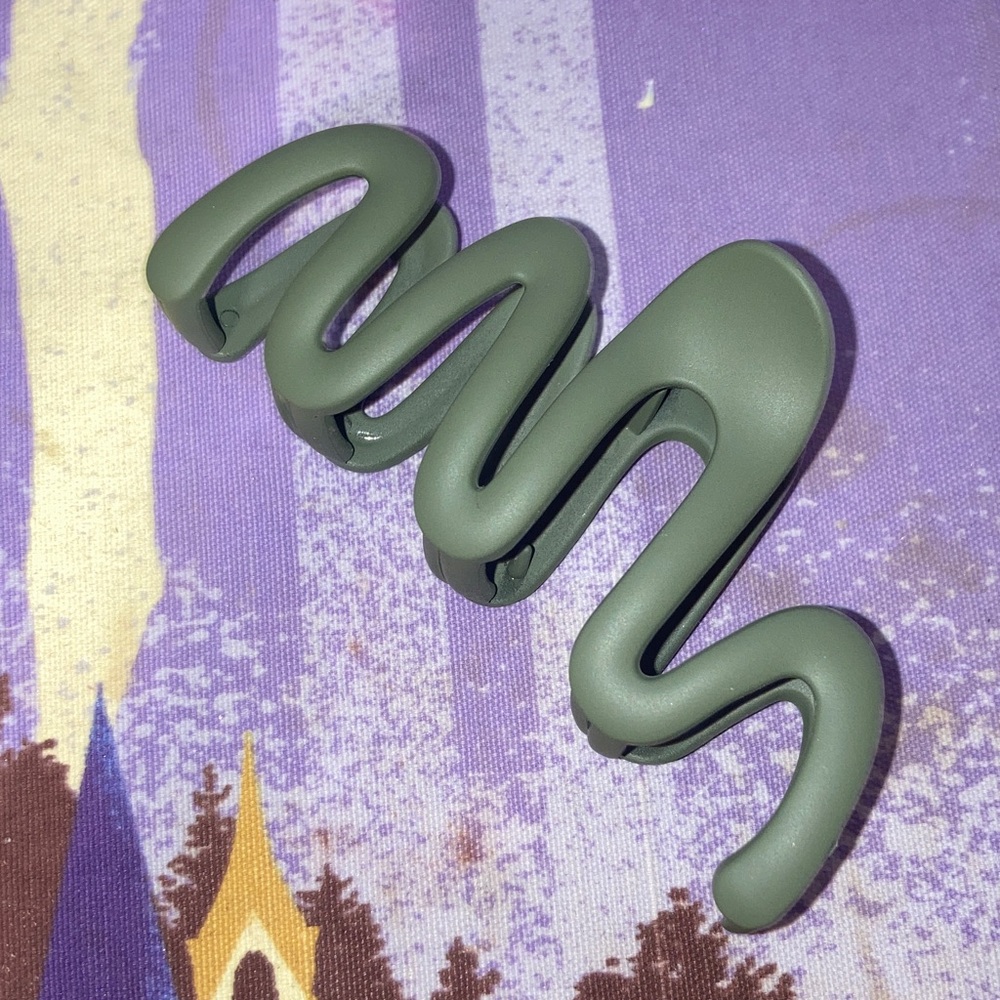 Gray Abstract Squiggle Hair Claw Clip